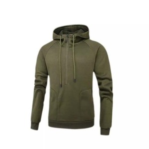 เสื้อฮู้ดซิปครึ่งตัวผู้ชาย สไตล์สตรีทแวร์ สำหรับฤดูหนาว คุณภาพสูง ผลิตตามสั่ง ขายดี ผ้าฟลีซคอตตอน 100% สีตามสั่ง - Product Image 6