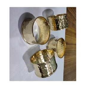 ที่กำหนดเองร้อนขายร้านอาหารตะวันตกทองเหลืองโบราณยุโรปเก็บผ้าเช็ดปากโลหะหรูหราแหวนผ้าเช็ดปากแฮนด์เมดรอบรูปร่าง - Product Image 5