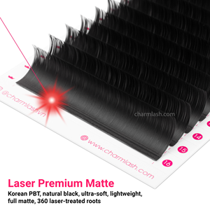 CharmLash ventilador de volumen completo tecnología láser de pestañas negro mate extensión de pestañas esponjosas bandejas de pestañas al por mayor mate - Product Image 3