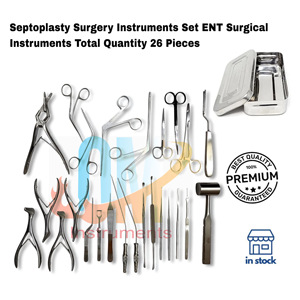 Ensemble d'instruments de chirurgie de septoplastie en acier inoxydable de haute qualité médicale 26 pièces outils chirurgicaux ORL Instruments électriques manuels - Product Image 2