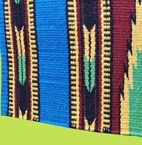 Tapis de selle western multicolore à motif Navajo, tissé à la main en laine, contourné, confortable et durable, pour cheval - Product Image 2