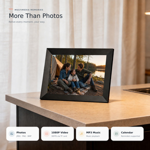 Cadre photo numérique WiFi 7 pouces, écran tactile capacitif 1024x600, 8 Go, application à distance, partage de photos et de vidéos pour cadeaux familiaux - Product Image 6