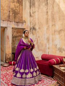 ชุด choli Chinon lehenga มาใหม่สำหรับเทศกาลที่มีการปักเลื่อมที่ซับซ้อนซับในผ้าฝ้ายไมโครและปัก dupatta - Product Image 4