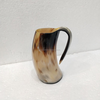 Mug en corne de viking de qualité supérieure, 6 pouces, corne d'ox polie, fait main, tasse médiévale, au meilleur prix