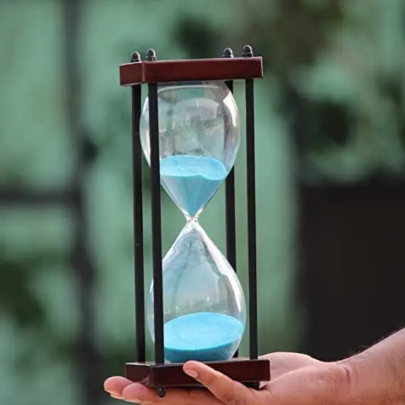 Calvin ручной работы "учебное время, время работы, любое рабочее время, использование песочного таймера деревянные 30 минут песочные часы с красным песком