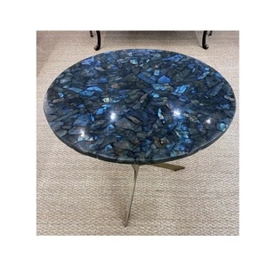 Haute sur demande fait à la main forme ronde Labradorite Table Top cuisine comptoir dalle disponible à l'exportation approvisionnement - Product Image 1