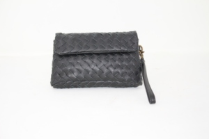 Moda al por mayor bolso de moda Casual de gran capacidad de alta calidad negro trenzado bolso de cuero puro para fiesta mujeres y niñas - Product Image 2