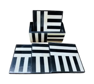 แผ่นรองแก้วฝังกระดูกคุณภาพสูง อุปกรณ์ครัว แผ่นรองแก้วเรซิ่นอีพ็อกซี่ - Product Image 1