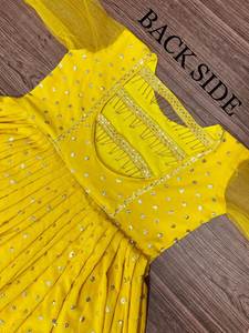 ชุดยาวผ้าจอร์เจียแบบหนามาใหม่ชุดปาร์ตี้สไตล์อินเดียสำหรับผู้ใหญ่ชุดซารี salwar หมายเลขรุ่นแฟนซีโอกาสพิเศษ - Product Image 6