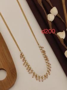 Conjunto de Joyería de Latón Chapado en Oro de Alta Calidad con Piedra Natural para Aniversario de Mujer - Collar de Moda Simple y Hermoso - Product Image 4