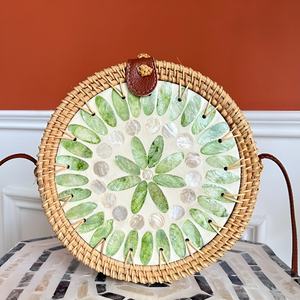 Sacs en fibre de rotin écologiques, sacs à main de Bali, sacs à main les plus vendus, pochette personnalisée avec logo imprimé, support pour la personnalisation. - Product Image 1