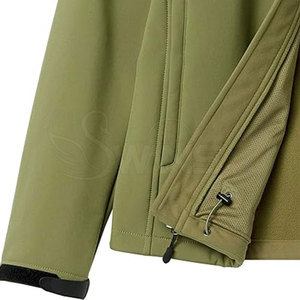 Veste softshell personnalisée légère et respirante pour hommes tissu en toile style High Street pour la vente en ligne - Product Image 6