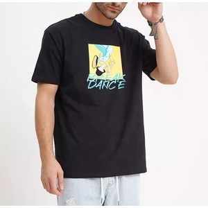 Venta al por mayor de camisetas de manga corta de estilo casual de los hombres personalizados 100% algodón con impresión digital de gran tamaño Ringer camisas - Product Image 2