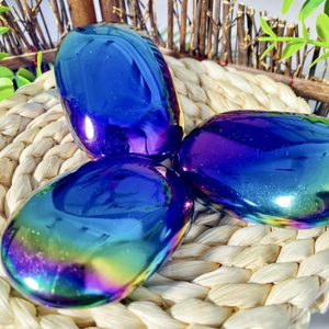 หินออบซิเดียนขัดเงาคุณภาพสูง Aura ขนาด 60 มม. สำหรับตกแต่งบ้านและของที่ระลึก - แบรนด์ Crystalhola - Product Image 6