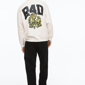 Sweat-shirt à col rond pour homme, sweat-shirt brodé blanc, fabricant 100% coton, sport, streetwear, sweat-shirts unis surdimensionnés - Product Image 5