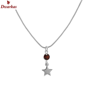 En stock collier de mode pendentif uni en forme d'étoile à conception simple en argent 925 pour les occasions de fête - Product Image 2
