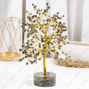 Árbol de Sanación Emocional de Orgón y Pirita con 300 Piedras Preciosas Naturales de Diseño Moderno para Decoración del Hogar y Meditación, Venta Mundial - Product Image 5