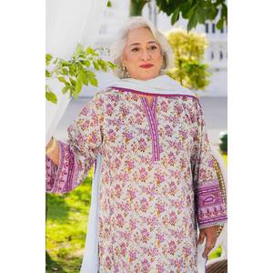 Camisa de Lino y Seda con Estampado Floral Azul sin Costuras para Mujer, Estilo Vintage, Larga, Talla XL, para Primavera y Otoño - Product Image 2