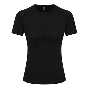 Camiseta Deportiva de Manga Corta para Mujer, Compresión, Yoga, Running, Ropa de Calle, Ajuste Delgado, Secado Rápido, Elástica, para Gimnasio y Entrenamiento de Verano - Product Image 1