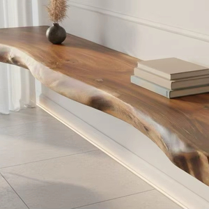 Estantes de Almacenamiento de Libros de Cocina de Madera Maciza 100% con Diseño Curvo, Estante Flotante Ajustable para Pared de Sala de Estar o Cocina - Product Image 1