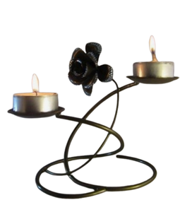 Handcrafted Set of Two Votive <b>Candle</b> <b>Holders</b> Metal Table Centerpiece for Weddings & Birthdays Includes Lanterns & <b>Candle</b> Jars - Product Image 3