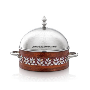 Marmite en métal de qualité supérieure Réchauffeur de nourriture de créateur de bonne qualité Casserole en métal décorative en nacre - Product Image 1