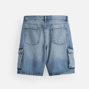 Short cargo en jean Streetwear d'été pour hommes, mode personnalisée, poches amples, taille moyenne, respirant, Streetwear solide avec logo personnalisé - Product Image 6