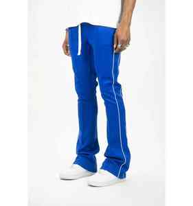 Pantalones de hombre acampanados de poliéster 100% pesado personalizado 440 Gsm pantalones de chándal de gran tamaño con pantalones de estilo informal de pierna ancha - Product Image 4