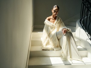 Feminine Style <b>Skirt</b> Set Anti-Wrinkle Era Wool Lacy Jacquard <b>Skirt</b> Women Two Piece Set <b>WHITE</b> ANT Brand Clothing Manufacturers - Product Image 3