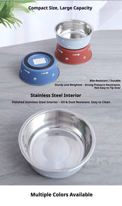 Bol pour animaux de compagnie lesté en acier inoxydable avec fonction antidérapante Mangeoires durables allant au lave-vaisselle pour chiens et chats - Product Image 5