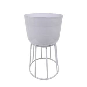 Meilleure vente jardinière ronde en fer bleu couleur Antique grande taille ensemble de 2 pots de jardin et jardinières personnalisés faits à la main - Product Image 4