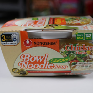 NONGSHIM BOWL NOODLE SAVORY CHICKEN, PAQUETE DE 12 - Product Image 3
