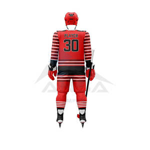 ชุดยูนิฟอร์มฮอกกี้น้ำแข็งผู้ชายแบบสั่งทำพิเศษ ดีไซน์ทันสมัย ผลิตด้วยมือ เสื้อเจอร์ซีย์และกางเกงขาสั้นคุณภาพพรีเมียม อุปกรณ์ฮอกกี้สำหรับทีม - Product Image 5