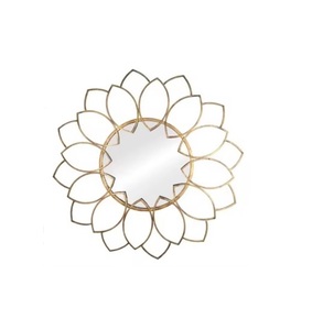 Espejo de Pared 3D Moderno de Latón con Diseño de Girasoles Dorados, Color Personalizable - Product Image 4