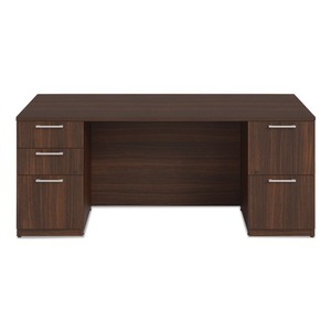 Alera AE1NZK-UF3672FF HRG 72 pouces. X 36 pouces. X 29 pouces. Bureau à double piédestal de la série Séville - Acajou - Product Image 1