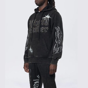 Sweats à capuche en strass de haute qualité à manches longues dernière mode sweats à capuche légers et confortables pour hommes avec taux réglable - Product Image 3