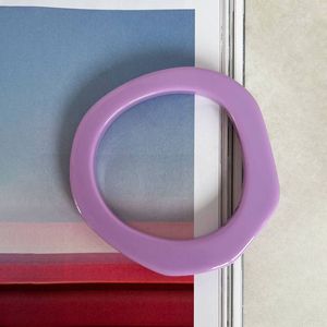 SIMPLE joyería resina acrílico pulsera brazalete exagerado deslumbrante Multicolor ancho Irregular cuadrado acrílico pulseras - Product Image 5