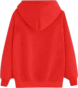 Sweat à capuche décontracté femmes à manches longues 100% coton polaire hiver pull personnalisé impression numérique en gros nouveauté noir - Product Image 2