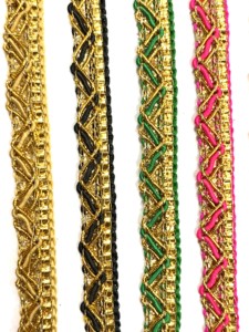 Wholesale 1 Piece <strong>Metallic</strong> Polyester Garments Lace Trim Border Indian Pakistani Wedding Dresses French Featuring <strong>Mesh</strong> <strong>Sequins</strong> - Product Image 6