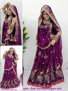 El nuevo lanzamiento de hoy hermosa Faux Georgette Lehenga Choli con bordado pesado y borde de encaje dorado Dupatta - Product Image 5