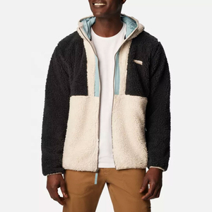 Best Mens Sherpa-lined <b>Full</b>-<b>zip</b> Hooded Fleece <b>Sweatshirt</b> Solid Color Clothes Blank Hoodie Fabric High Quality Fleece hoodies - Product Image 5