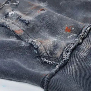 Comfortable Men's Acid Wash <b>Hoodies</b> Premium Cotton Polyester Fleece Eco Friendly OEM Service Embroidered Men's Acid Wash <b>Hoodies</b> - Product Image 4