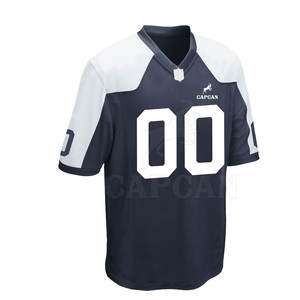 Camiseta de fútbol americano de poliéster 100% de alta calidad personalizable transpirable de talla grande XL a granel con logotipo personalizado de número alto - Product Image 4