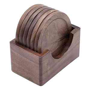 Venta caliente Hecho EN LA India Soporte de posavasos de madera Nogal Sheeshm Madera Diseño personalizado Fabricante DE LA India con la mejor calidad - Product Image 1