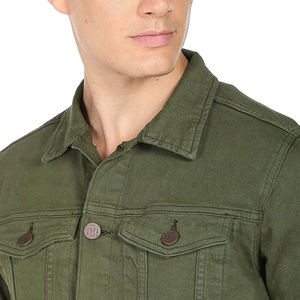 Nueva llegada de la chaqueta de mezclilla de moda para los hombres de invierno cálido estilo de bolsillo rasgado de talla grande con botones delanteros Jeans chaqueta de moda desgaste - Product Image 2