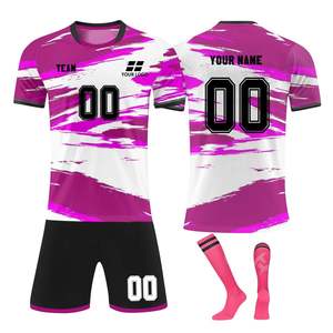 Men's Customized Soccer Wear Set 100% Polyester Mesh Shirt & Shorts Set Sweat Wicking Stylish Design Sportswear Soccer Jerseys - Product Image 4