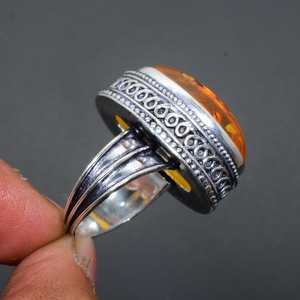 Citrine Gemstone Handmade 925 Sterling Silver Rhodium Plated Luxury Natural Citrine Jewelry Gift Ring for Her Women - Product Image 4