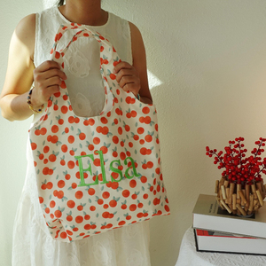Sac fourre-tout en toile de coton épaisse avec broderie personnalisée du nom, idéal pour cadeau de demoiselle d'honneur, sac à main quotidien pour la plage et l'école - Product Image 3