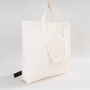 <b>Foldable</b> Cotton Shopping Tote <b>Bag</b> 19 16 4 Inches (48 41 10 Cm) Long Eco-Friendly Plain Letter for Daily Use Advertising - Product Image 4
