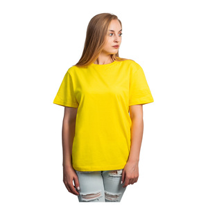 Camisetas de Cuello Redondo para Mujer, 100% Algodón, Alta Calidad, Lisas, Cortas, Tejidas, Casuales, Corte Regular, 160g, Verano Invierno, Venta al por Mayor - Product Image 1
